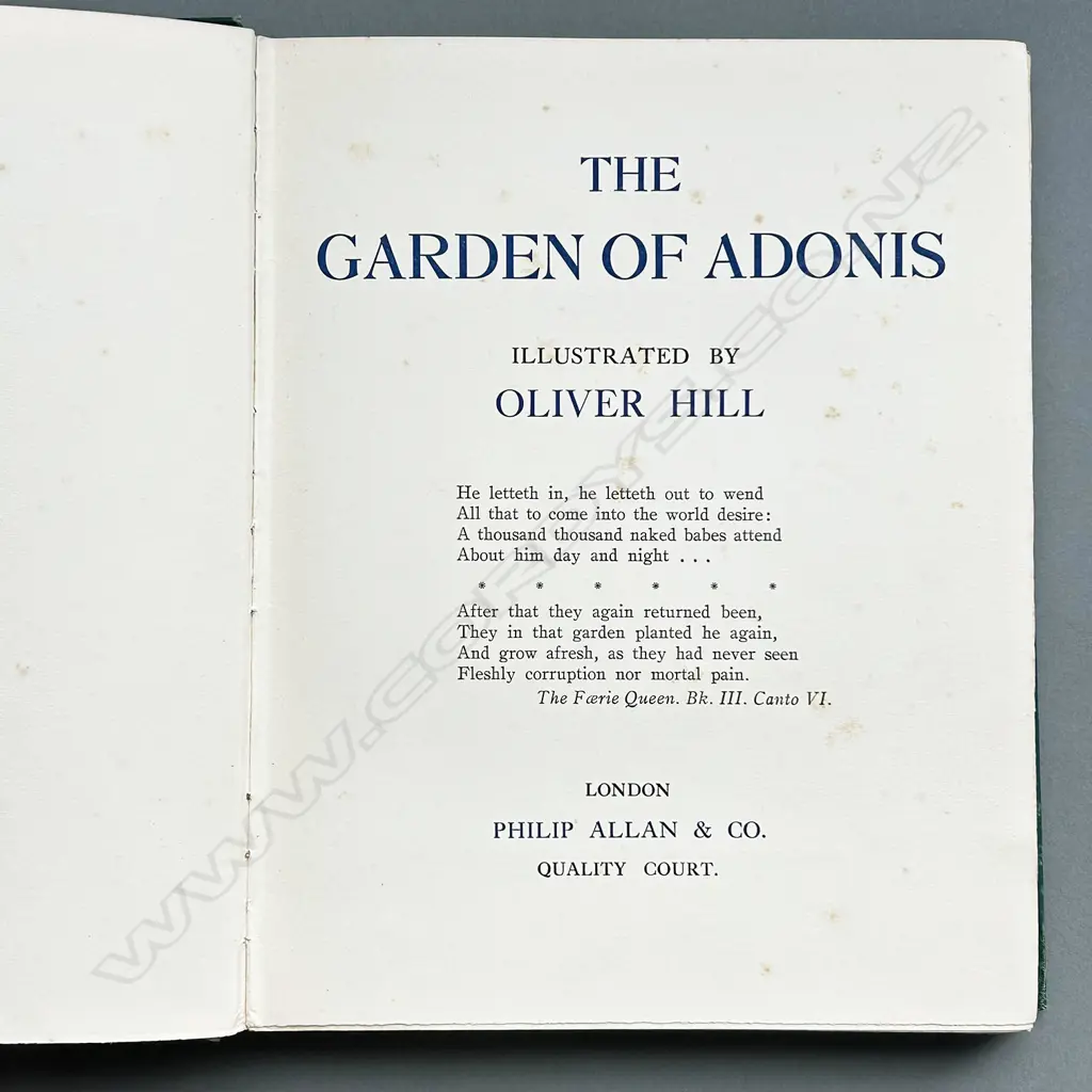 OLIVER HILL: GARDEN OF ADONIS Image 1++